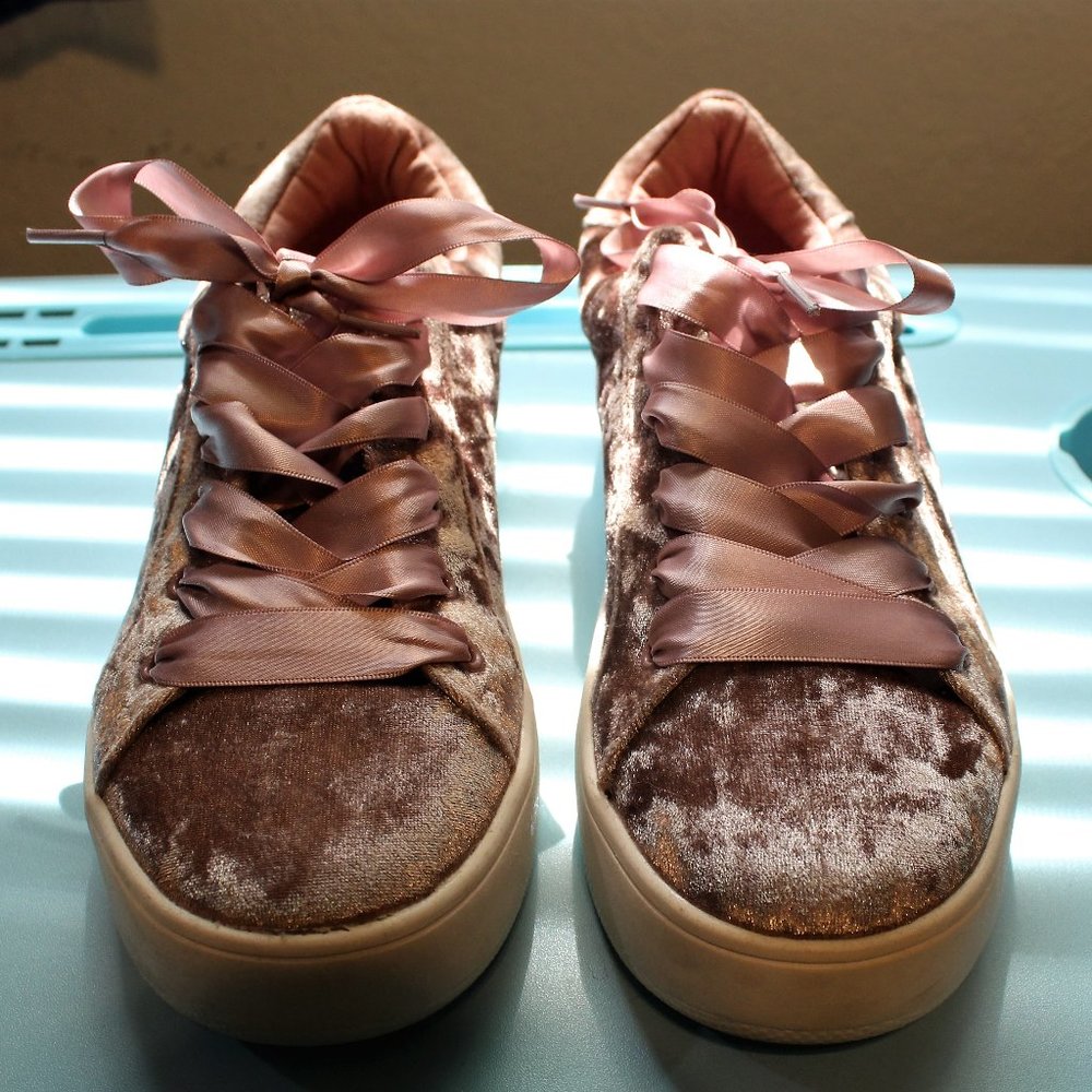 Pink Velvet Sneakers